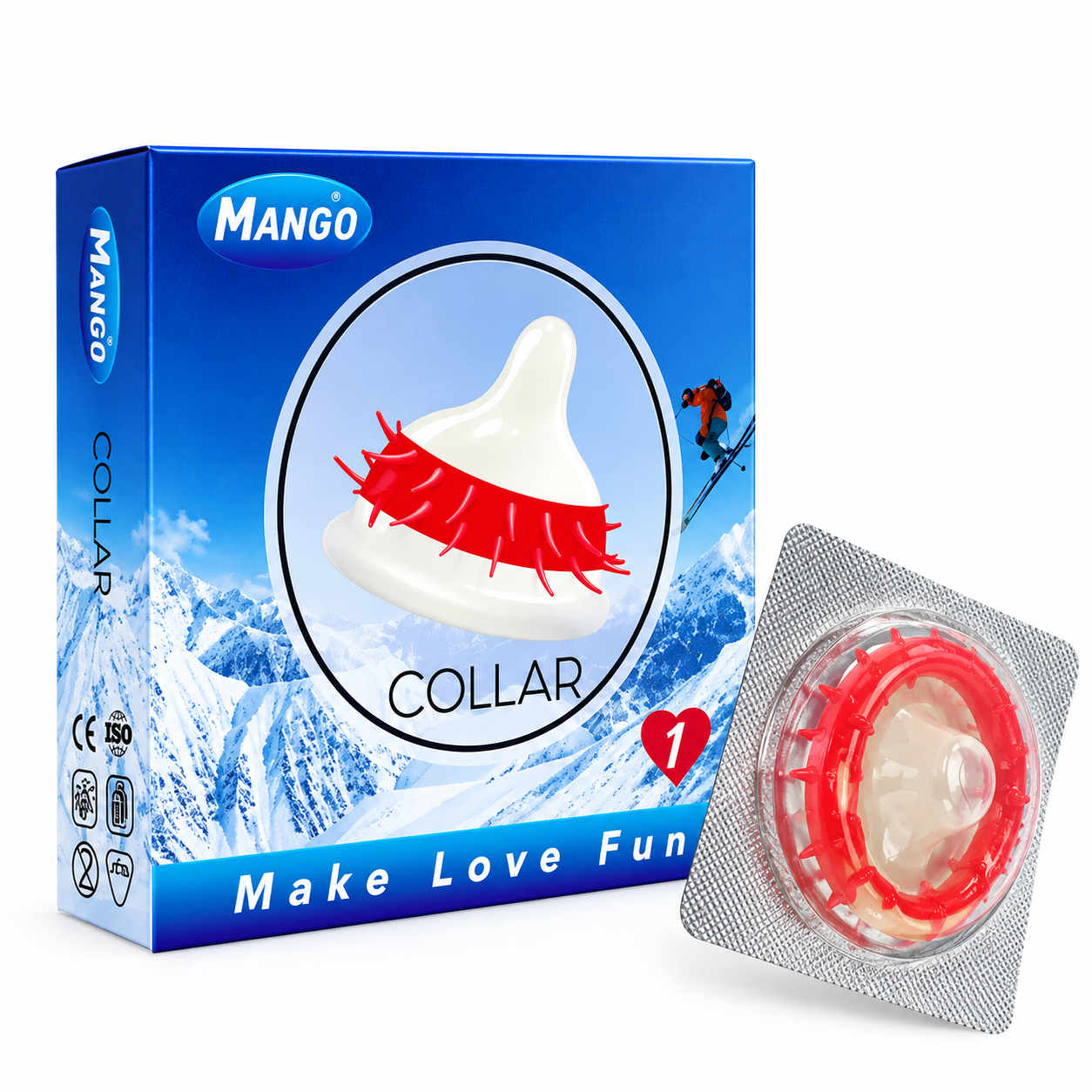 Mango Collar Spike Condom single piece pack - ZEDSHOPPE® - Pakistan