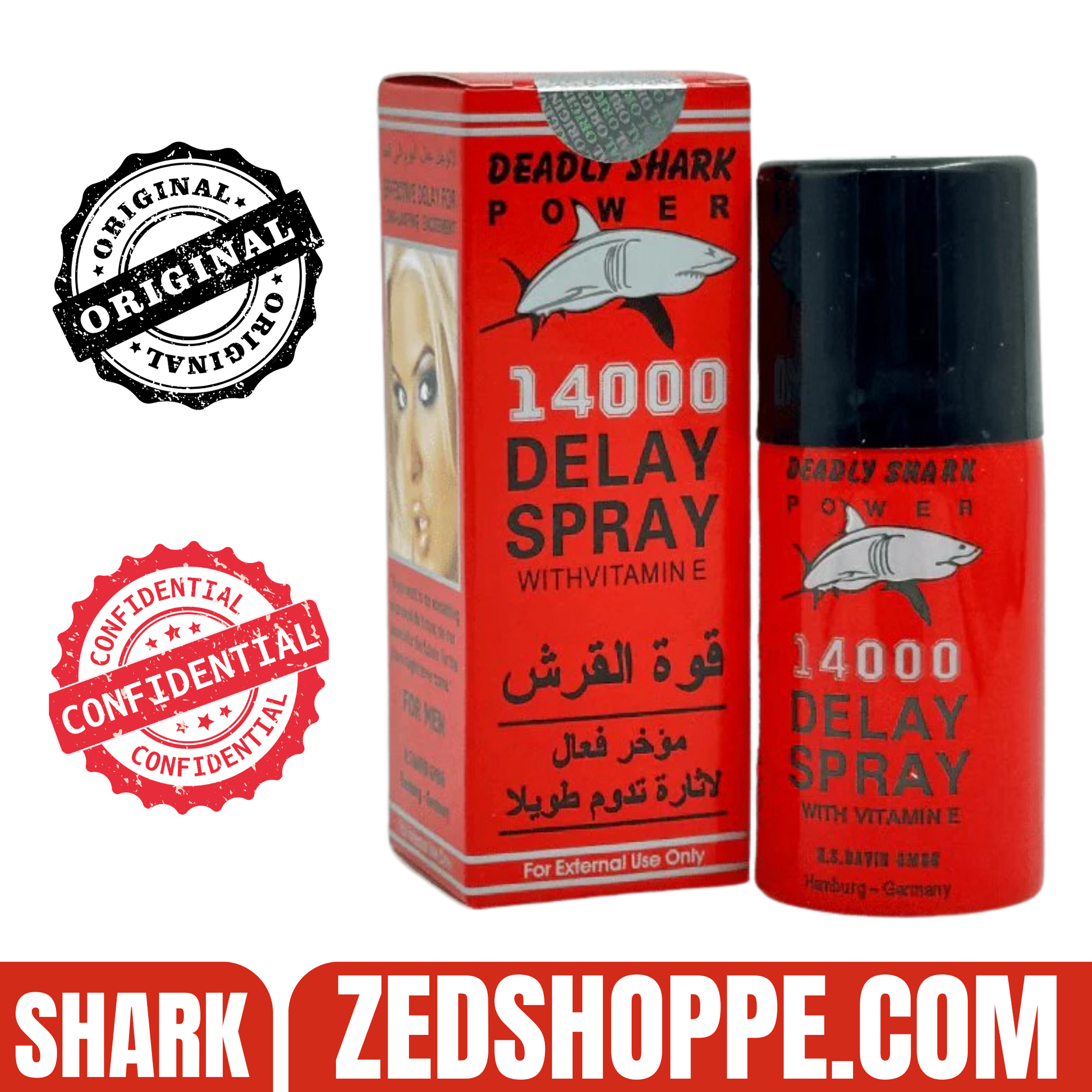 MenDeadlySharkPower14000DelaySpray-ZEDSHOPPE.