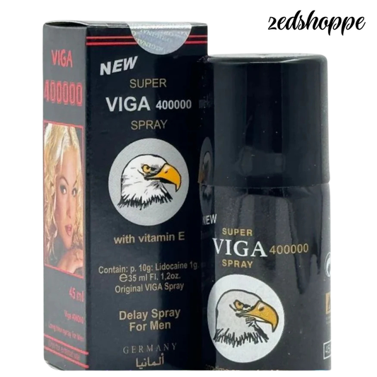 Men Super Viga 400000 Delay Spray - Black - ZEDSHOPPE.