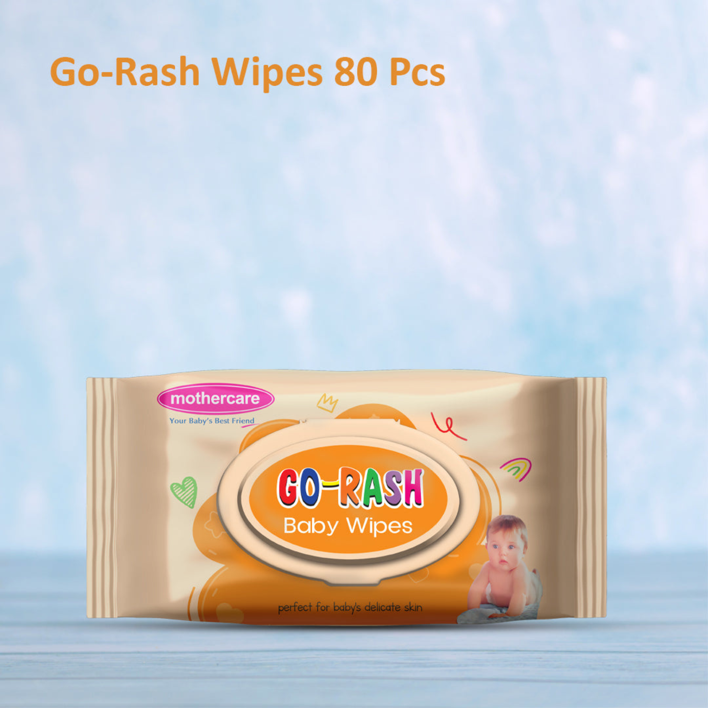 Mothercare Go Rash Wipes Skin Friendly 80Pcs - ZEDSHOPPE