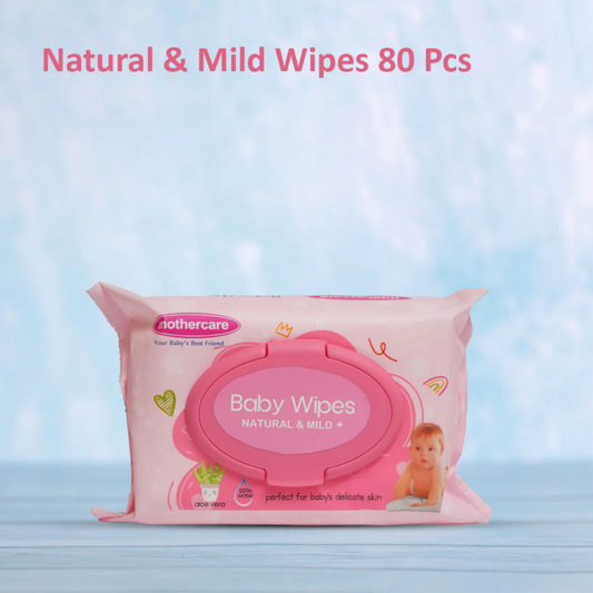 Mothercare Wipes Natural & Mild 80Pcs - ZEDSHOPPE