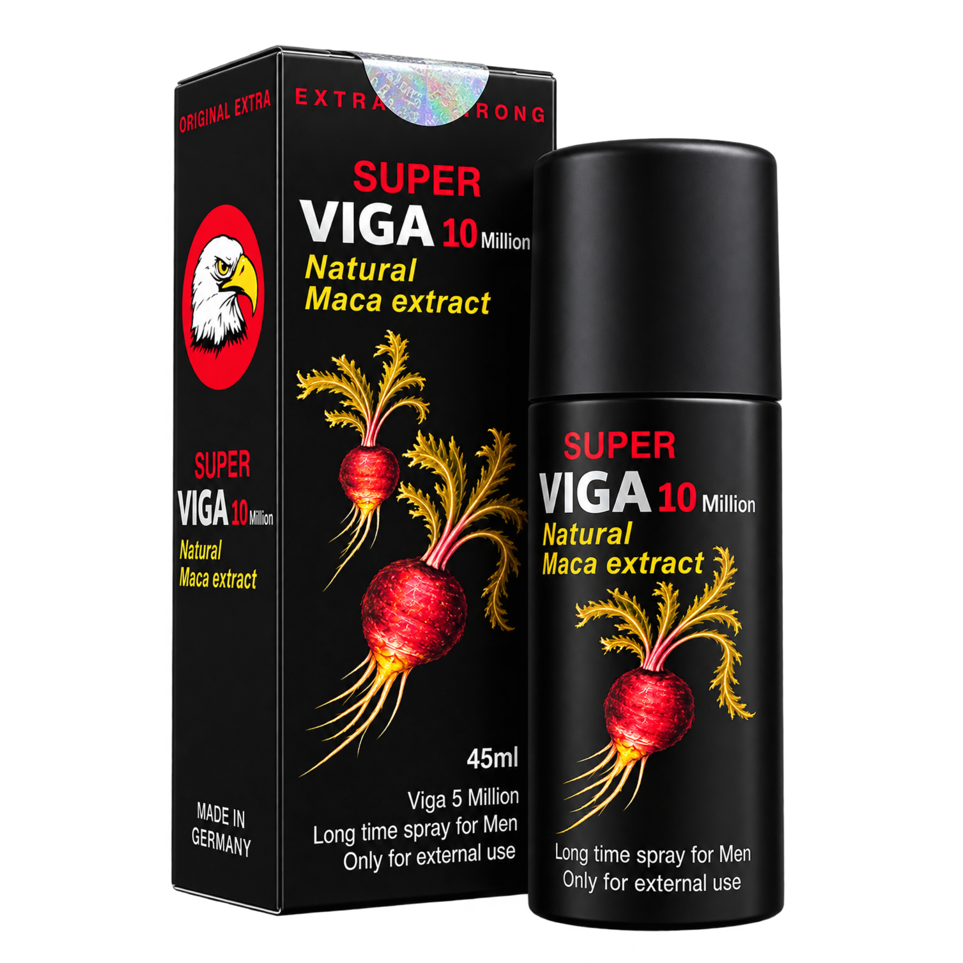New Super Viga 10 Million Delay Spray - Natural Maca Extract - German Made (Only For Married Couple) - ZEDSHOPPE.COM