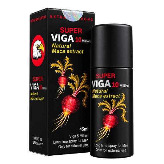 New Super Viga 10 Million Delay Spray - Natural Maca Extract - German Made (Only For Married Couple) - ZEDSHOPPE.COM