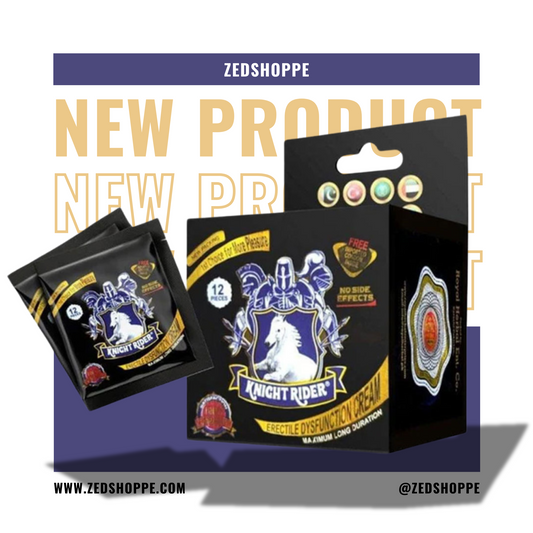 Original Knight Rider Delay Cream+Condoms Complete Box (12's) New Packing- ZEDSHOPPE.