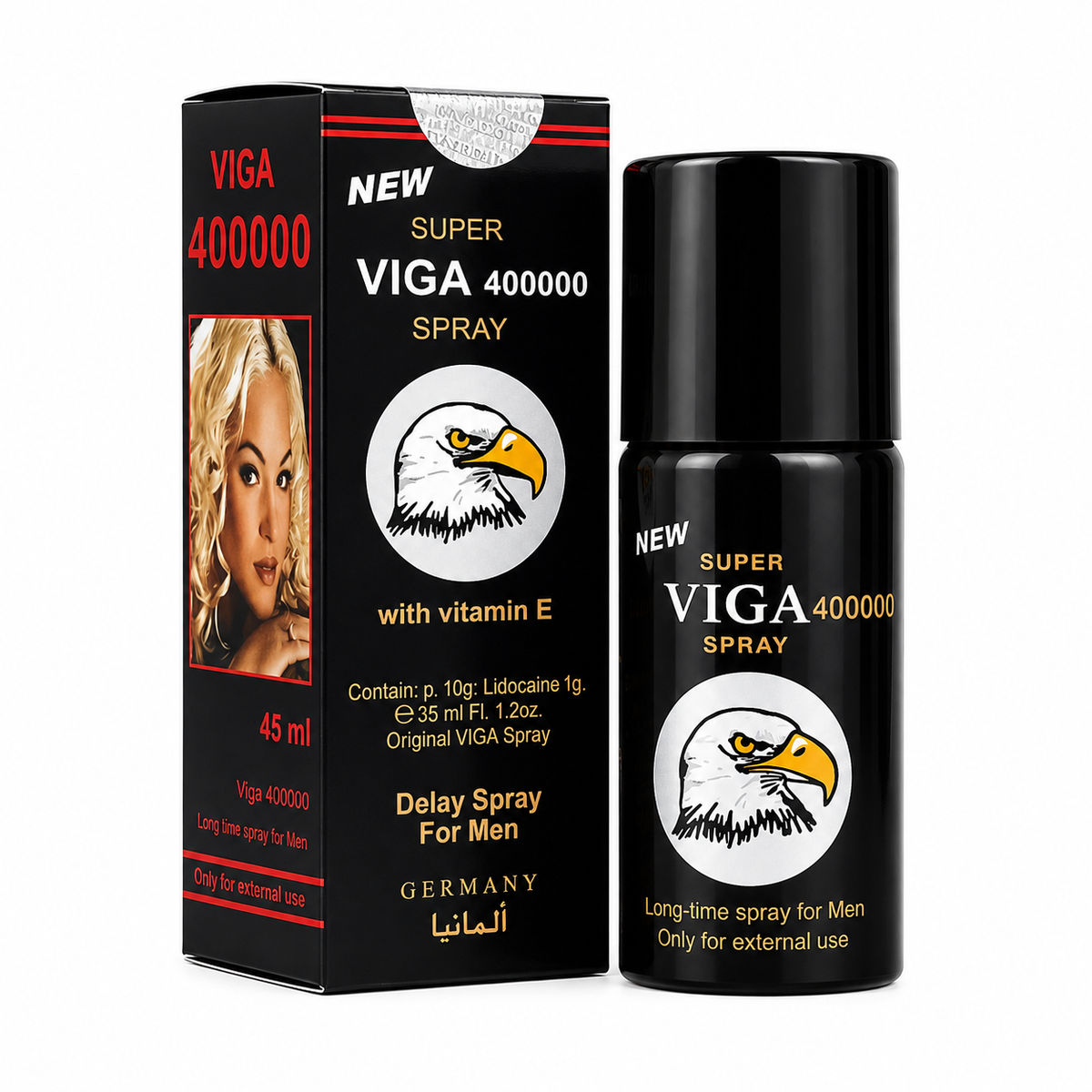 Original Viga 400000 Delay Spray bottle Black. Genuine imported men's wellness product - ZEDSHOPPE®