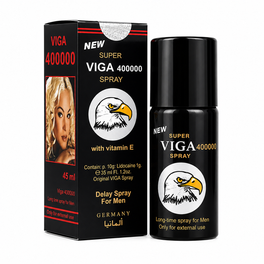 Original Viga 400000 Delay Spray bottle Black. Genuine imported men's wellness product - ZEDSHOPPE®