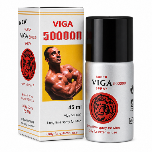 Original Viga 500000 Extra Strong Delay Spray bottle Silver. Genuine imported men's wellness product Pakistan - ZEDSHOPPE®