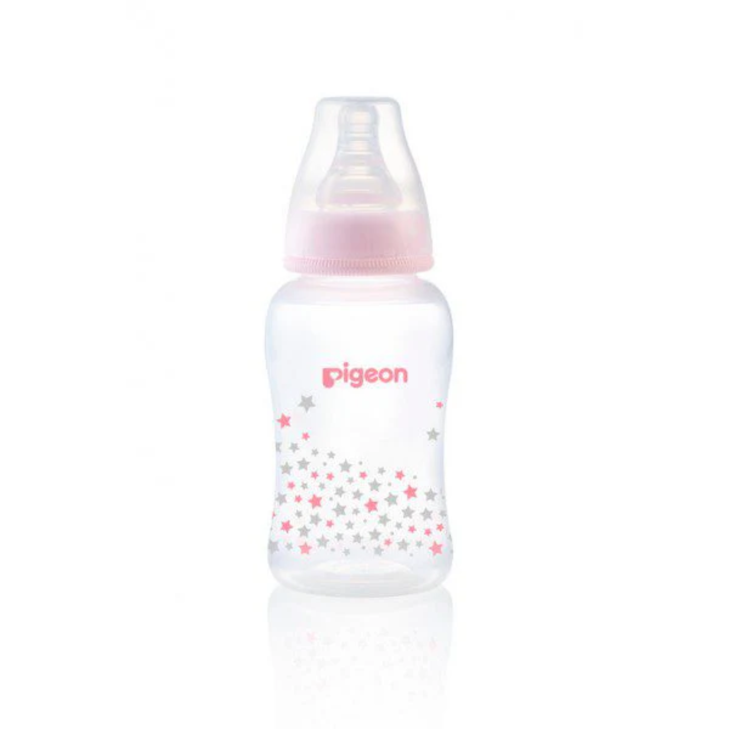 PIGEON STANDARD NECK NURSING BOTTLE WITH PERISTALTIC NIPPLE (PP) 150ml - ZEDSHOPPE