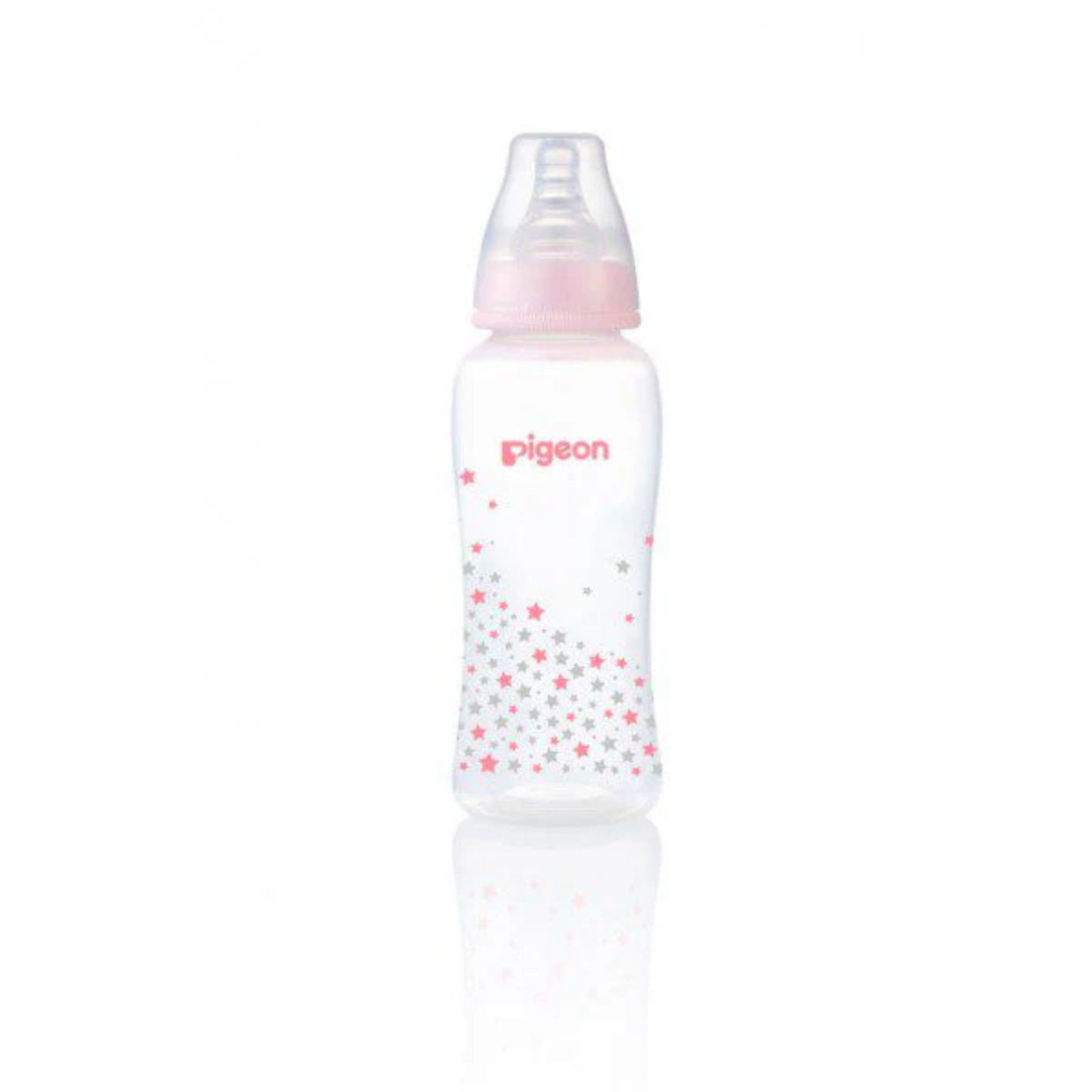 PIGEON STANDARD NECK NURSING BOTTLE WITH PERISTALTIC NIPPLE (PP) 250ml - ZEDSHOPPE