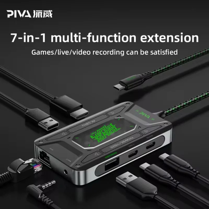 PIVA_DS7_7-in-1_USB-C_Gaming_Dock_for_iPad_Pro_4K_HDMI_USB_3.0_Hub_SDTF_Card_Reader_Type-C_Charging_-_ZEDSHOPPE.