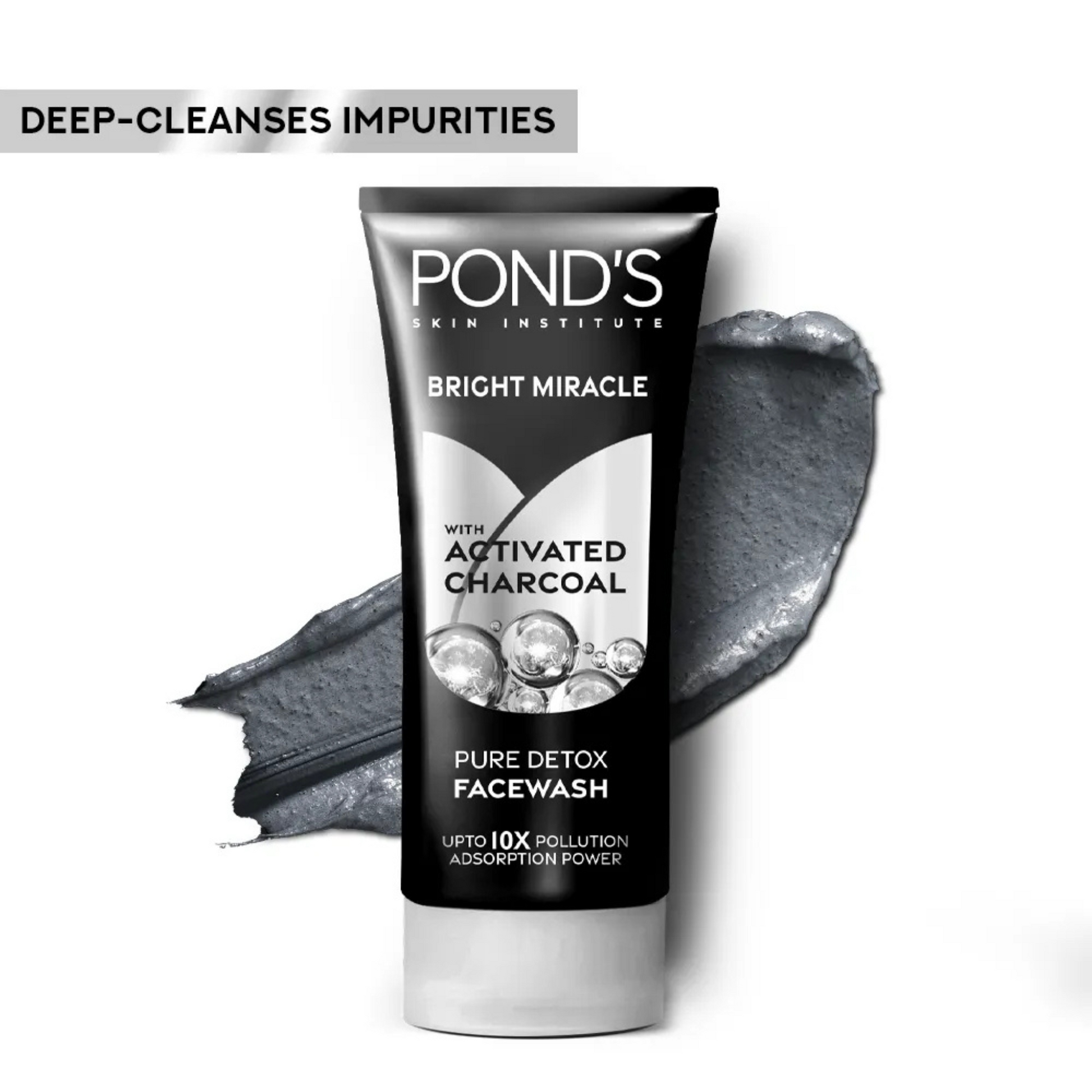 PONDs Bright Miracle Detox Facewash With 10X Power of Charcoal - 50g - ZEDSHOPPE