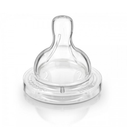 Philips AVENT Teat Slow Flow 1m+ / 2h Pack of 2 -- ZEDSHOPPE