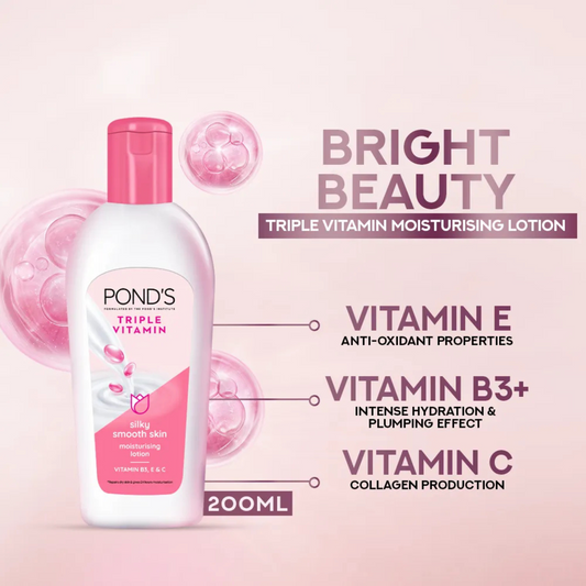 Ponds Triple Vitamin Moisturizing Lotion - 200ml - ZEDSHOPPE