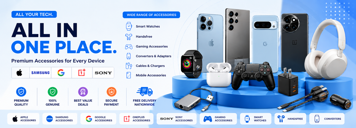 Premium tech accessories in Pakistan. smart watches, handsfree, gaming accessories, chargers and cables at ZEDSHOPPE®.