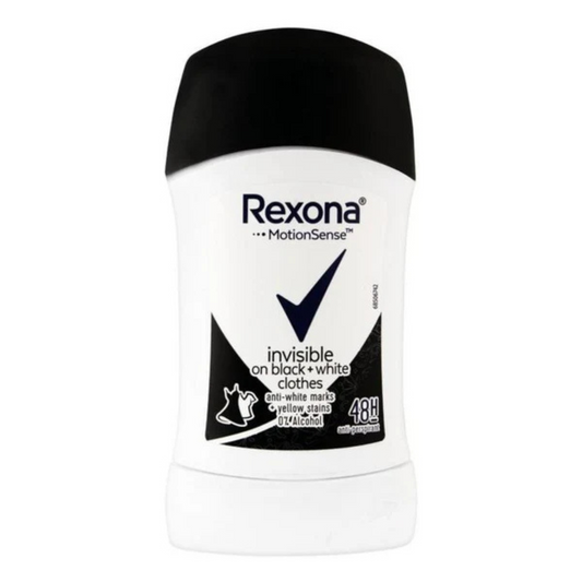 Rexona - Deodorant Stick Women Invisible On Black + White Clothes 40Ml - ZEDSHOPPE