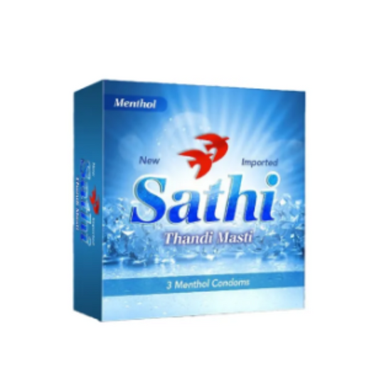 Sathi Menthol Condoms - Pack of 3 - ZEDSHOPPE