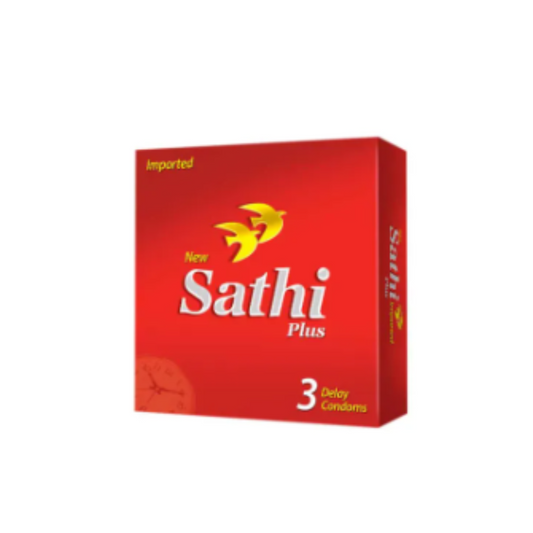 Sathi Plus Delay Condoms - Pack Of 3 - ZEDSHOPPE