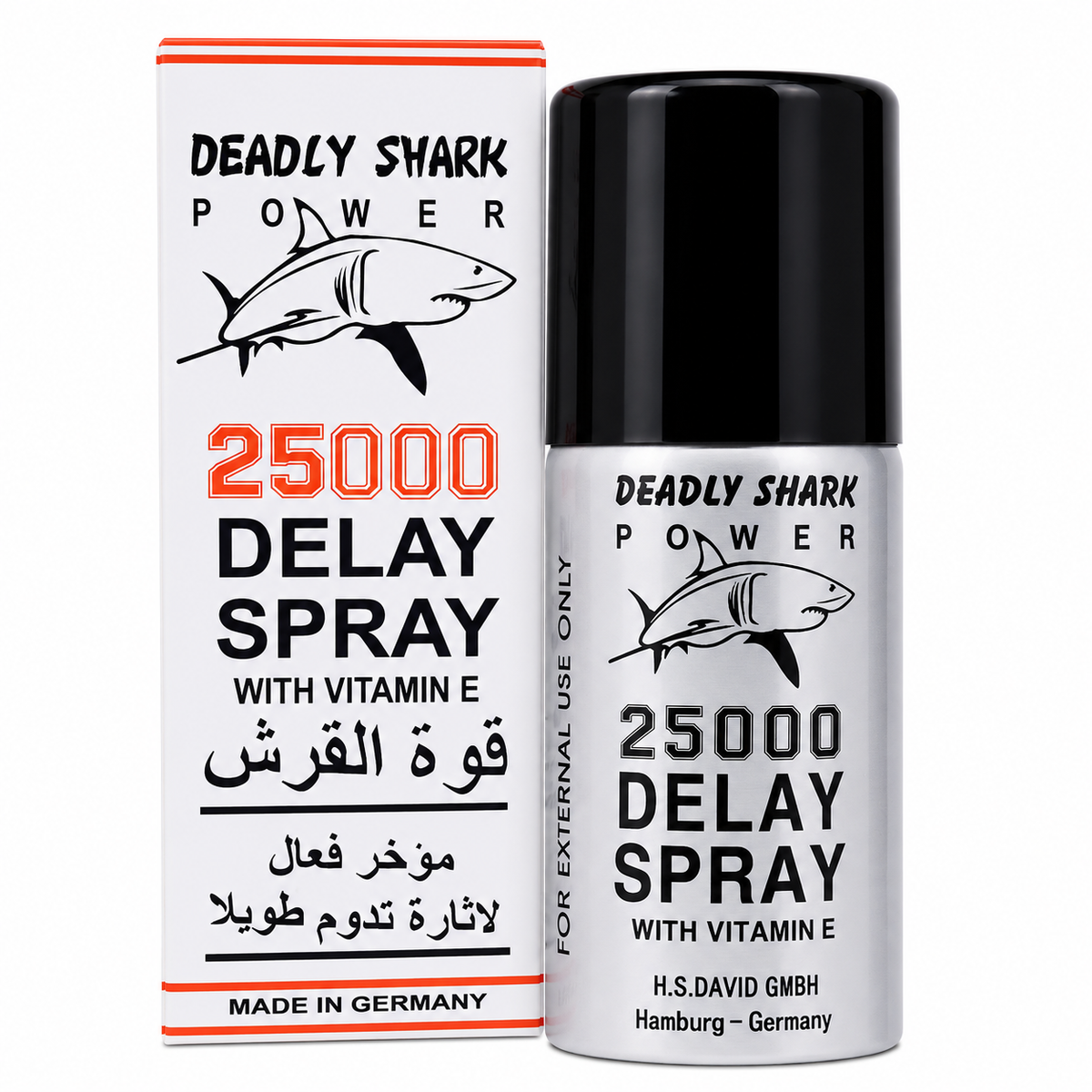 Shark Power 25000 Premium Delay Spray for Men - Original German Import.