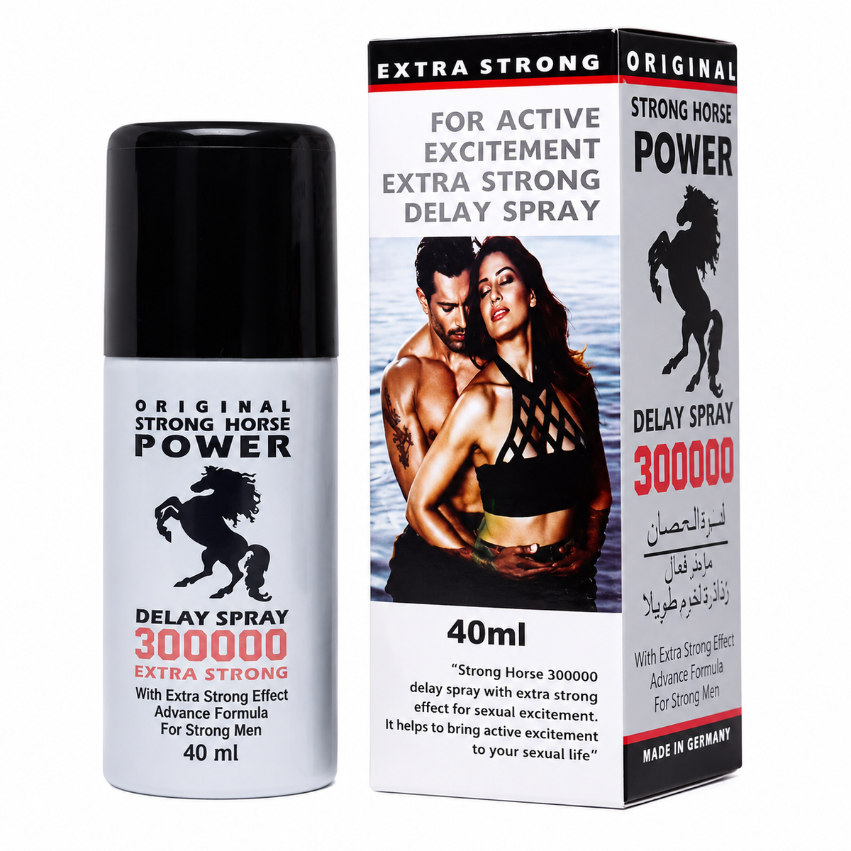 Strong Horse Power Delay Spray bottle. German imported men's wellness product