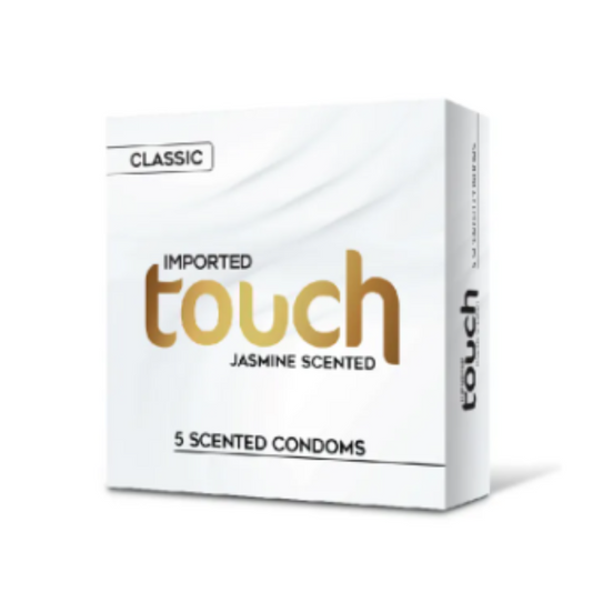 Touch Classic Jasmin Scented Condoms Pack of 5 box - scented classic condoms - ZEDSHOPPE®