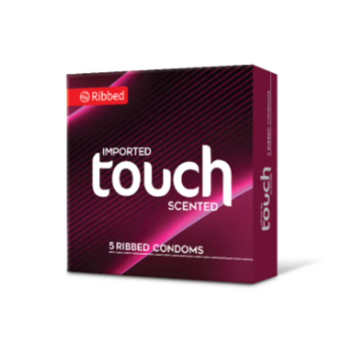 Touch Ribbed Condoms Pack of 5 box - ribbed texture stimulation condoms -ZEDSHOPPE®
