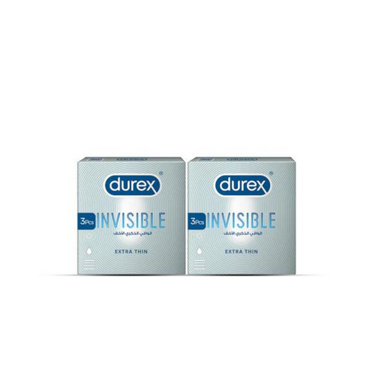 Bundle - Pack of 2 - Durex Condom Invisible 3'S