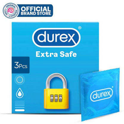 Bundle - Pack of 3 Durex Extra Safe 3's Condoms