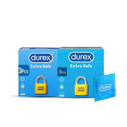 Bundle - Pack of 2 - Durex Extra Safe 3's Condoms.