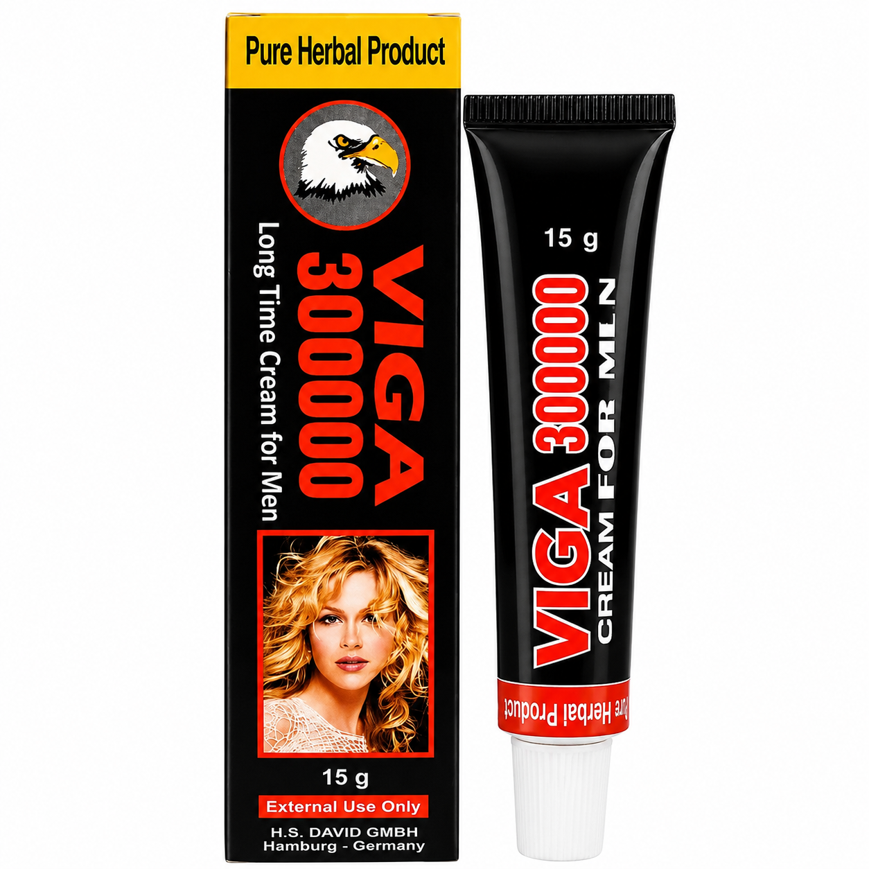 Viga 300000 Herbal Wellness Cream tube - local herbal formula Pakistan - ZEDSHOPPE®