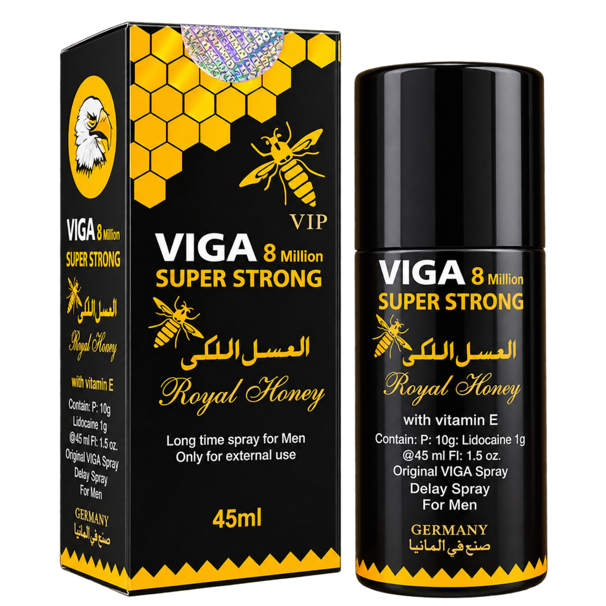 Viga 8 Million Royal Honey Delay Spray. Genuine German made wellness spray Pakistan - ZEDSHOPPE®
