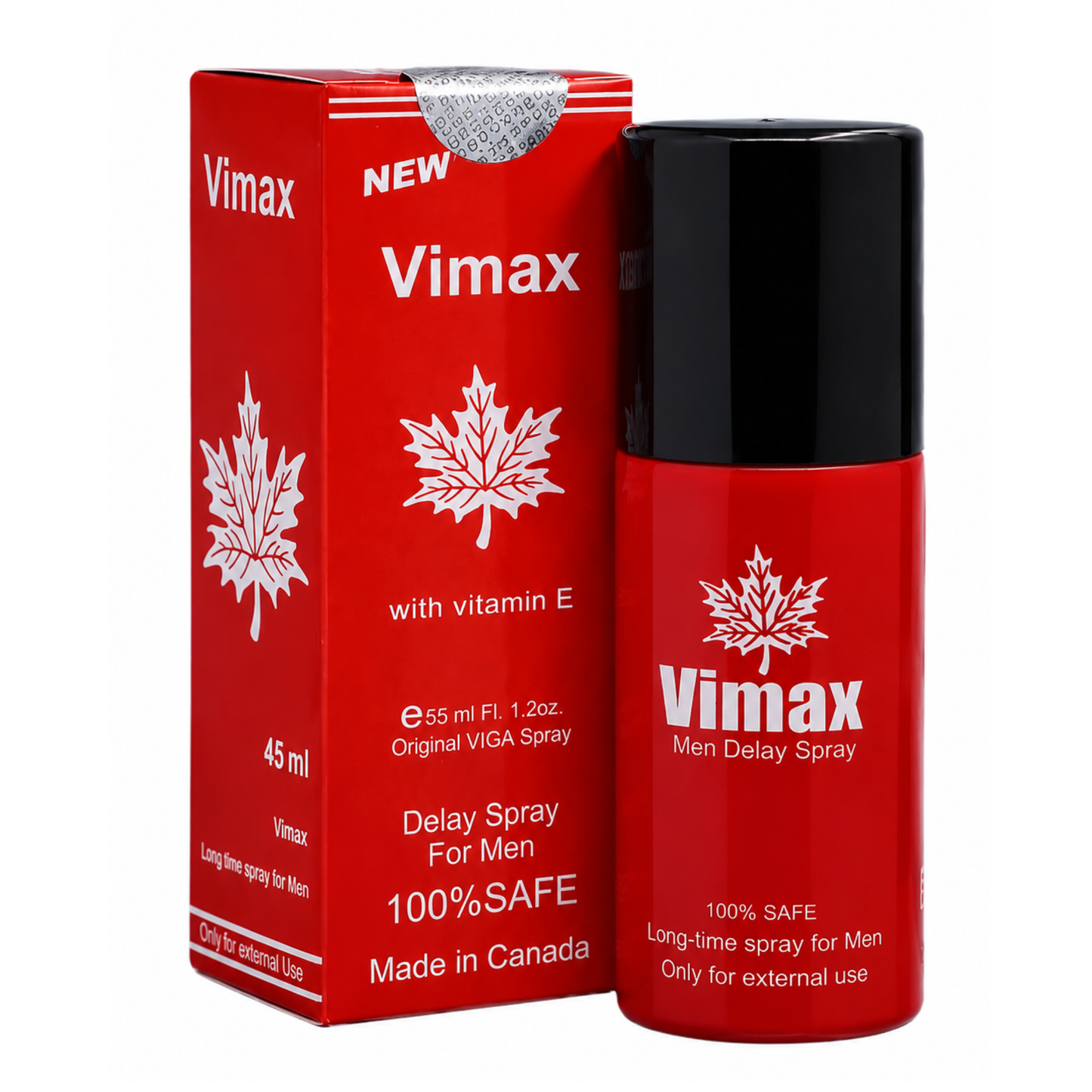 Vimax Vitamin E Delay Spray front label - Pakistan online store