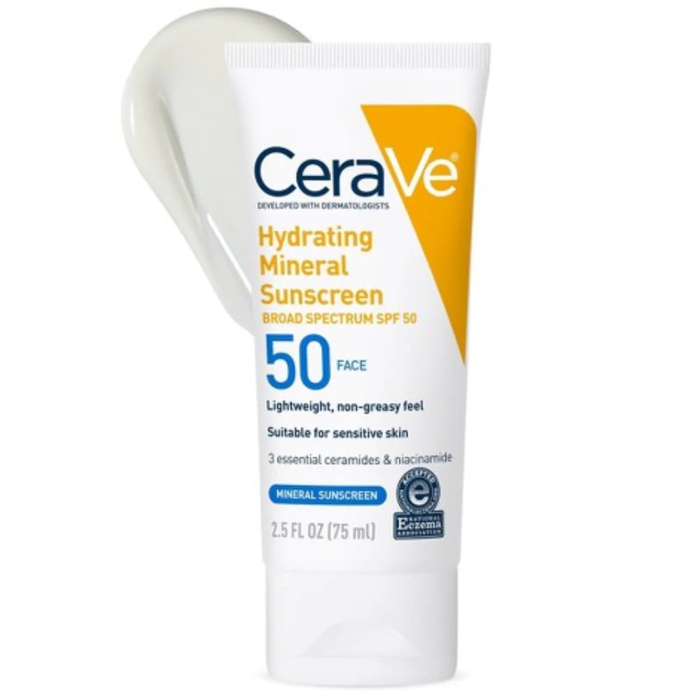 Cerave Hydrating Mineral Sunscreen Spf 50 75Ml