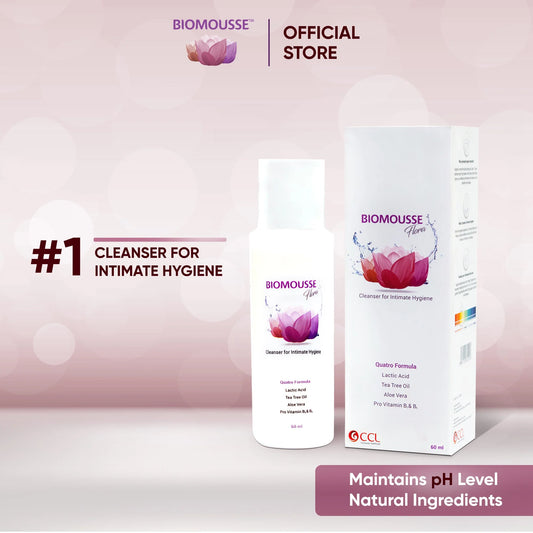 BioMousse Flora - Female Intimate Hygiene Wash Solution - 60ml