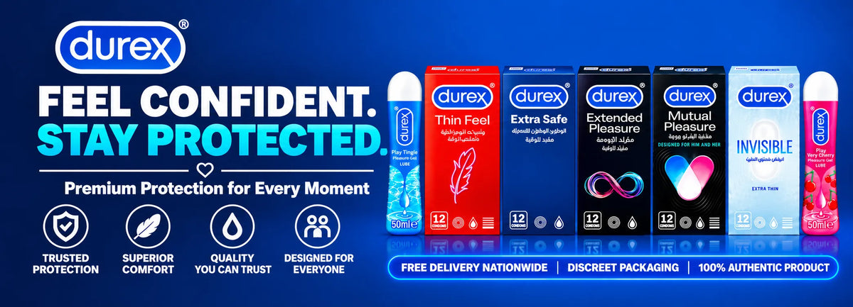 Buy Durex condoms and pleasure gels online in Pakistan. Free delivery nationwide, discreet packaging, 100% authentic | ZEDSHOPPE®.