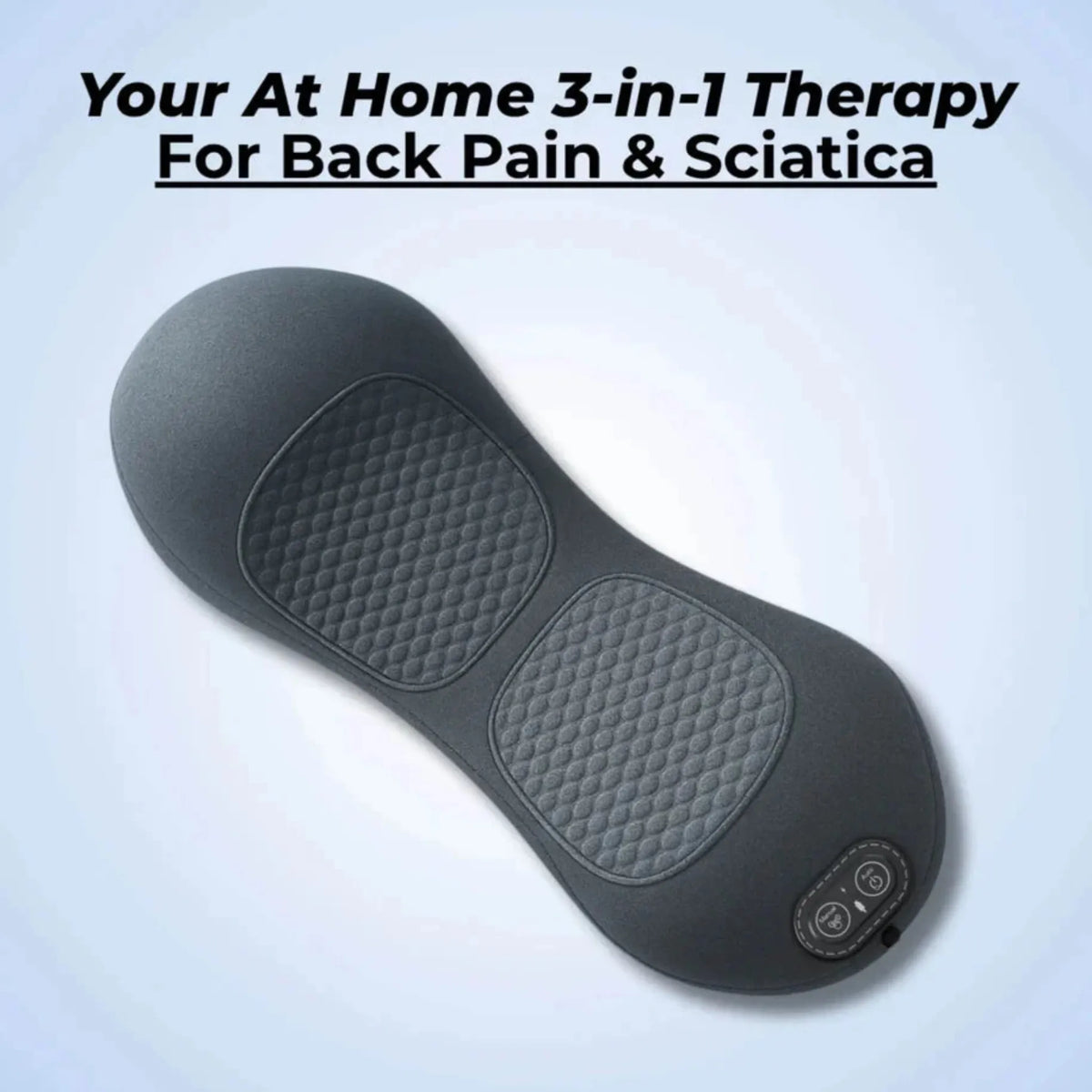 Triple Fusion 3-in-1 back massager pillow with heat, lumbar lift and vibration | ZEDSHOPPE®.