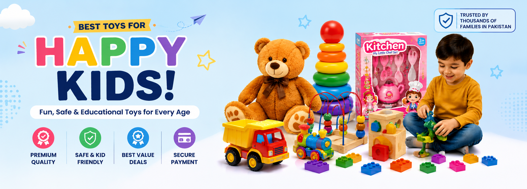 zedshoppe.com offer kids toys collection featuring colorful educational, fun and safe toys for children in Pakistan.