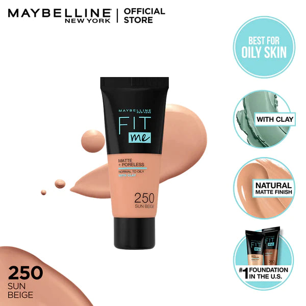 Maybelline NY Fit Me Matte + Poreless Face Foundation - 30ml