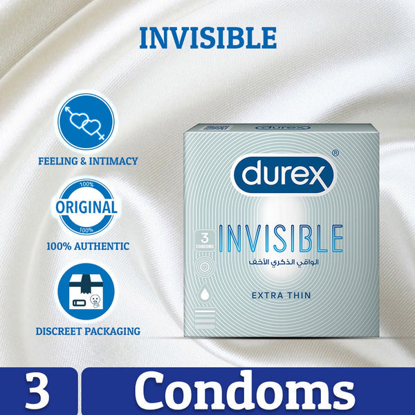 Durex Invisible Condoms Pack of 3s