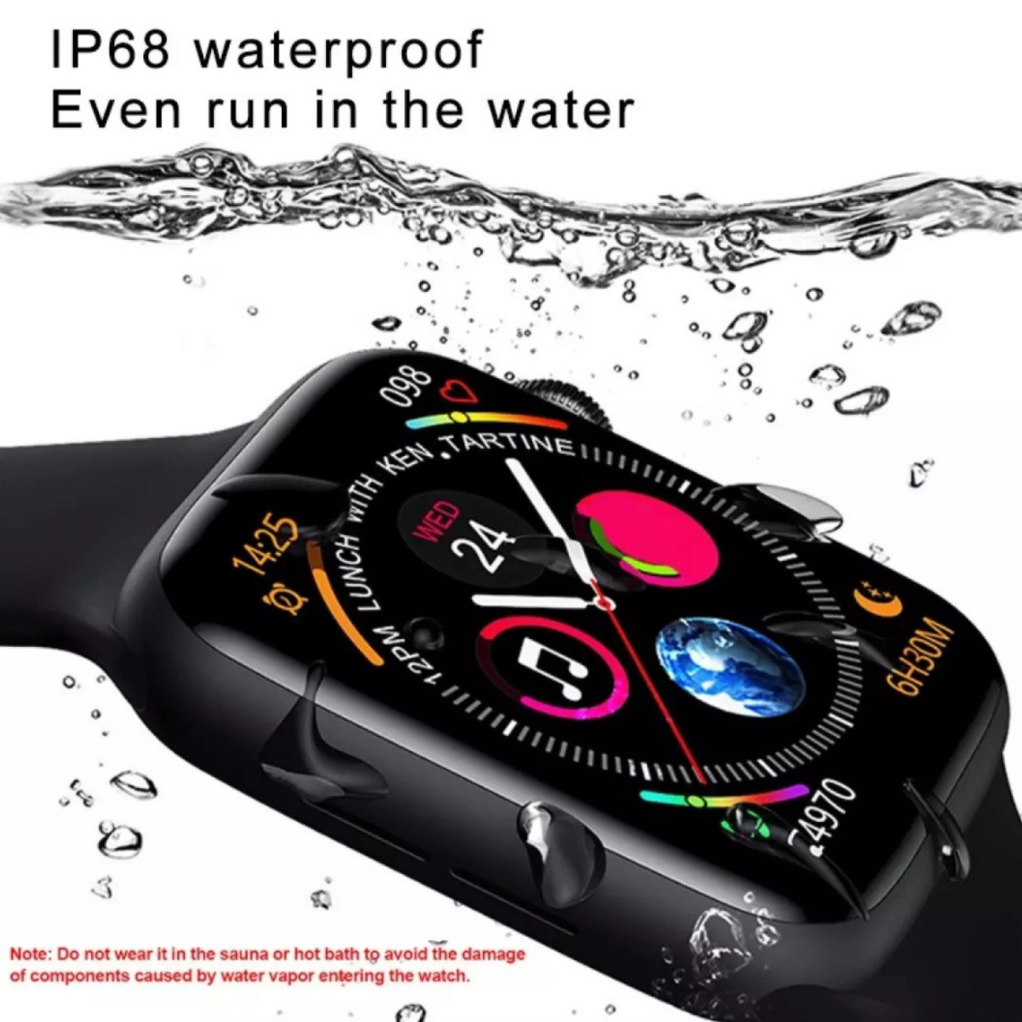 W26 Plus Smart Watch 44mm Size For Apple Watch Men Bluetooth Call 1.75 Inch Screen Rotation Function.